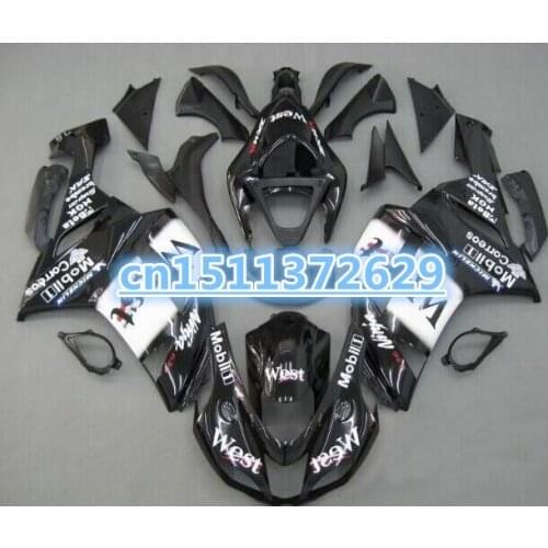 Injection WEST fairing kit FOR NINJA ZX 6R 636 07 08 ZX-6R 07-08 ZX6R 2007 2008 ZX 6R 07 08 bodywork FAIRINGS