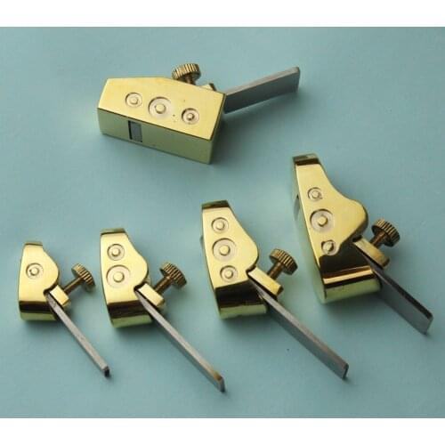 Violin making tools, 5 pcs various size mini brass planes woodworking planes