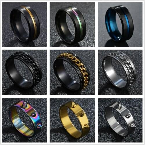 Stainless Steel Fashion Style Thorn Ring Men Double Letter Rune Words Odin Norse Viking Amulet Rings Jewelry