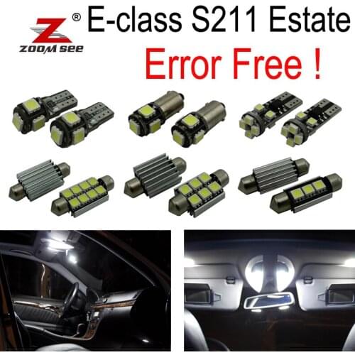 28pc LED interior dome Light Kit For Mercedes Benz E class S211 Estate Wagon E200 E230 E240 E270 E280 E320 E350 E500 E63 AMG