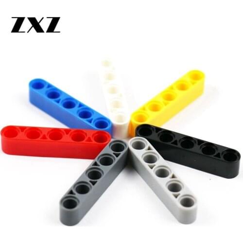 100pcs/lot DIY Bricks Technical Liftarm 1x5 Hole Building Blocks Robots Parts 32316 Beam 5 Children Best Technical Friends