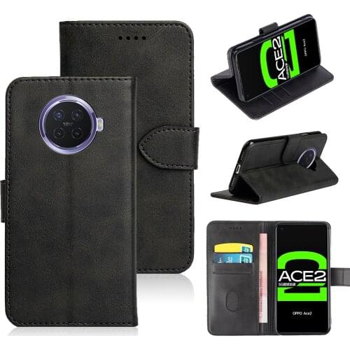 ROEMI For OPPO ACE 2 Leather Case with Front Buckle Wallet Pouch Style With Card Slot Stand Function Full Protective