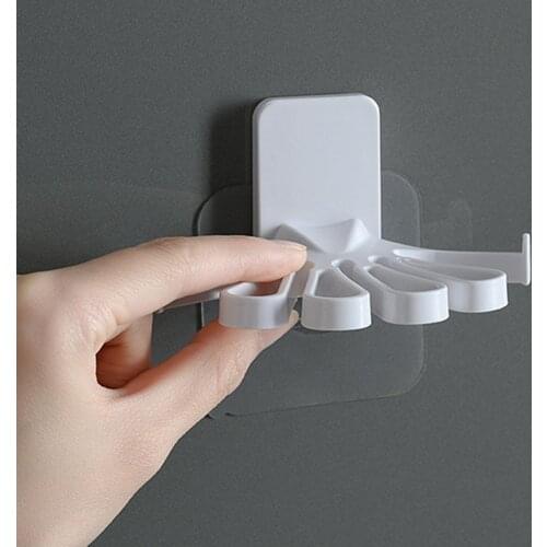 Hot Sale Wall Mount Towel Holder Rack Kitchen Hanger with Hooks Bathroom Accessories Multifuctional Home Storage Tools