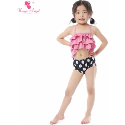 Kaiya Angel New Baby Girl Swimwear Beach Suits Toddler Summer Pink Biniki Belt Lovely Ruched Hot Sale 5pcs/lot Factory Wholesale