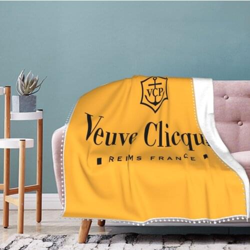 Veuve Clicquot Champagne Cover Blanket Fashion Blanket Sofa Blanket Single Printed Blanket Quilt Bedding-hy01