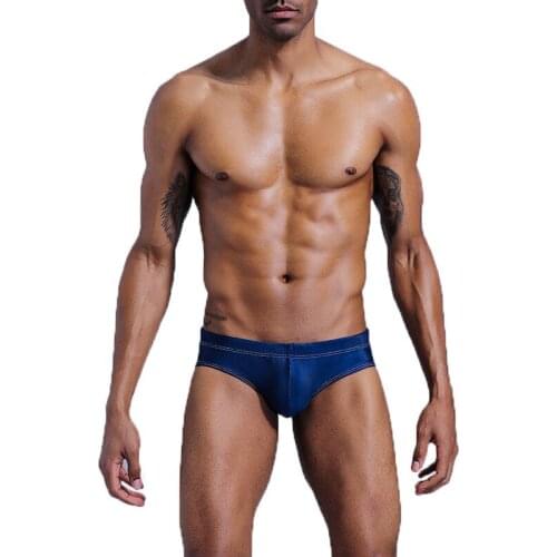 Sexy Swimwear Low Waist Briefs Swiming Trunks Mens Swim Suit Penis Bugle Pouch Tights Underwear Hombre Beach Shorts Bathing Suit