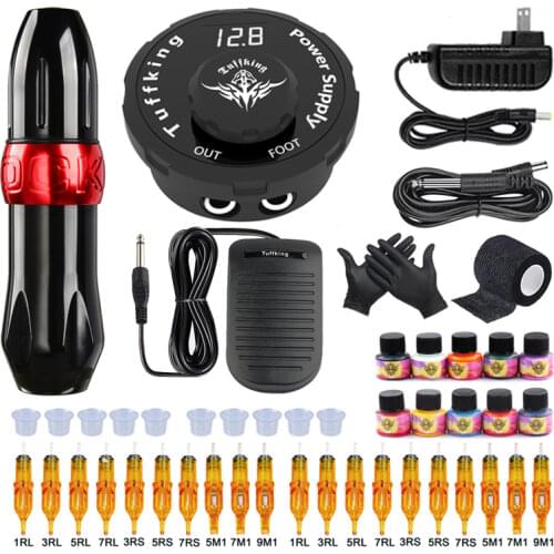 Professional Tattoo Machine Set Rotary Tattoo Pen With Cartridges Needles Permanent Makeup Machine For Tattoo Beginner Body Art