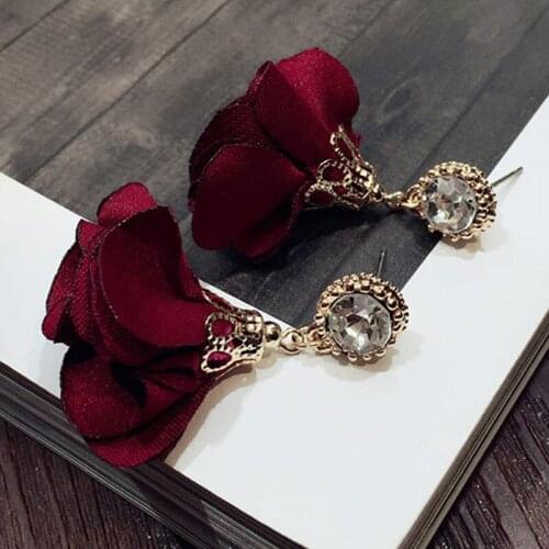 Fashion Earrings With Flowers Tassel Pear Earrings Wholesale Earrings Eardrop Ear Stud Earring DD1504