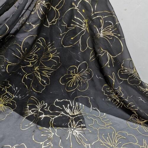 Bronzing Cosplay 30D Chiffon Dress Party Gown Fabric Material DIY Summer