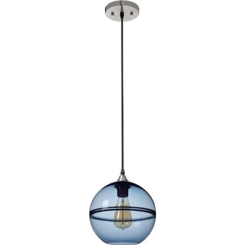 Modern restaurant round glass chandelier bedside bar creative personality glass chandelier