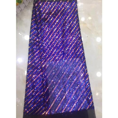 High Quality African sequins Lace embroidered Lace Fabric ZH-11959 with good quality with Free Shipping