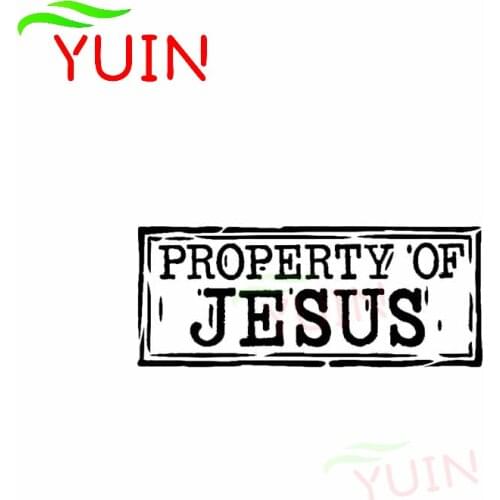 PROPERTY OF JESUS Car Sticker Motorcycle Auto Accessories PVC Fashion Window Bumper Decoration Anti-UV Exquisite Applique