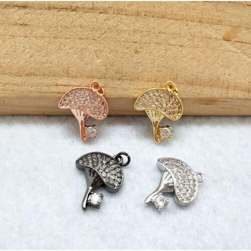 10 Pieces Tiny CZ crystal Charm Jewelry CZ zircon Stone Micro pave Pendant Finding DIY necklace for women PD938
