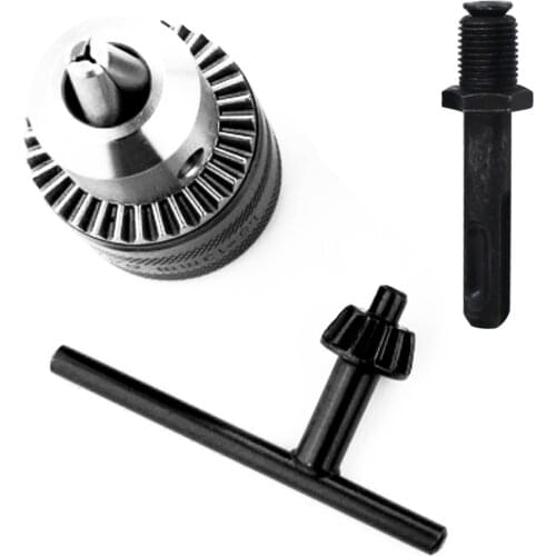 13mm Keyed Chuck Drill with Key and Precision Socket Adapter Electric Drill Clamp Gead Set Electric Drill Bits Accessories