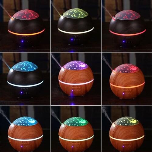 150ml air humidfier USB Desktop Aroma Diffuser Ultrasonic Crystal Night Lamp Projector Mist Maker LED For Home