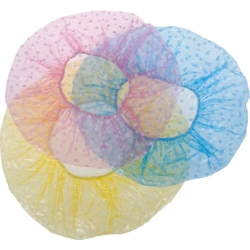 6Pcs Hotel/Hair Salon Disposable Shower Hat Women Spa Home One-Off Elastic Large Elastic Bathing Cap Bathing Accessory