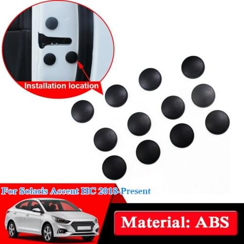 Car Styling ABS Car Door Lock Screw Protection Protector Covers Waterproof Doors For Hyundai Solaris Accent HC I30 Kona Tucson