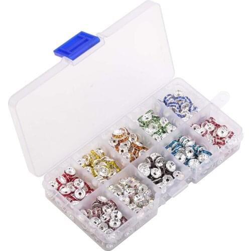 180 pieces/batch 8mm Diamond Round Crystal Round Loose Spacing Bead for DIY Jewelry Bracelet Neckle Accessories beads