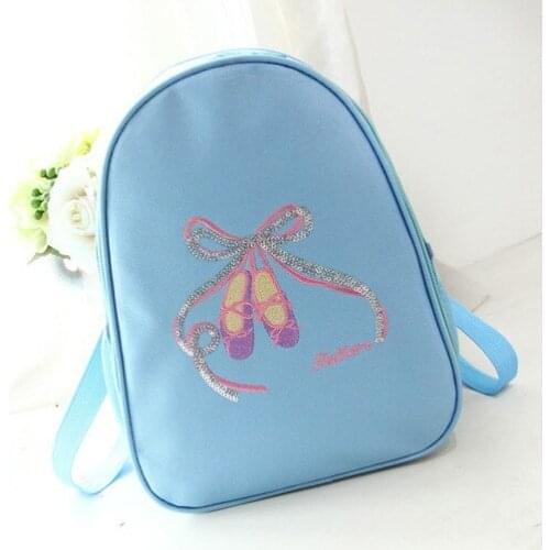 Kids Ballet Bag Waterproof Canvas Bow-kont Dance Bags For Kids Cute Children Ballerina Backpack Embroidery Sequins Shoes