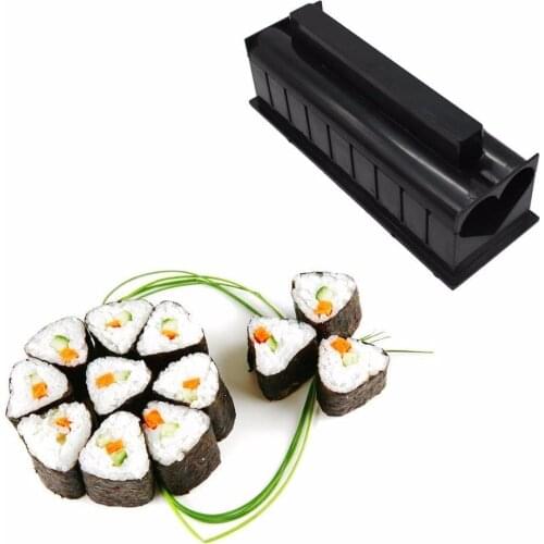 DIY 10 In 1 Sushi Maker 10pcs Rice Roll Mold Kitchen Chef Set Mould Roller Cutter Sushi Making Tools