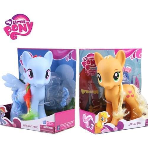 22cm My Little Pony Toys Rarity Apple Jack Rainbow Dash Princess Celestia Action Figure Collection Model Doll For Kids Gifts
