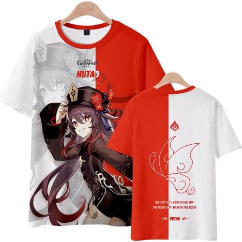 Anime Genshin Impact Venti Paimon Klee 3D Print Kids Unisex T Shirt Adults T-shirt Cosplay Streetwear Tshirt Summer Tee Top