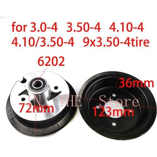 4.10/3.50-4 wheel rim 4 inch alloy 6202 bearing hub fit MiNi Moto,ATV&Go Kart Electric Scooter