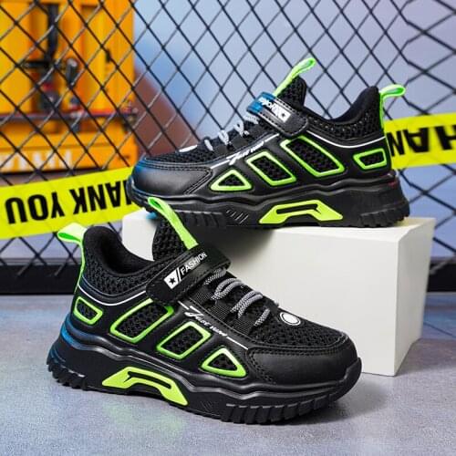 Hot Boys Sneakers Summer Trendy Children Breathable Casual Sports Shoes Boys Running Shoes Baby Single Mesh Shoes Kids Zapatilla