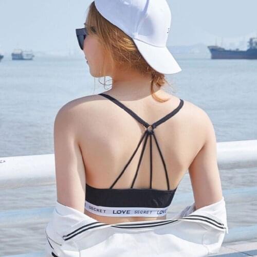 Summer white bra parachute paragraph wrapped chest thin female sling beauty pad tank tube bandeau tops lingerie women