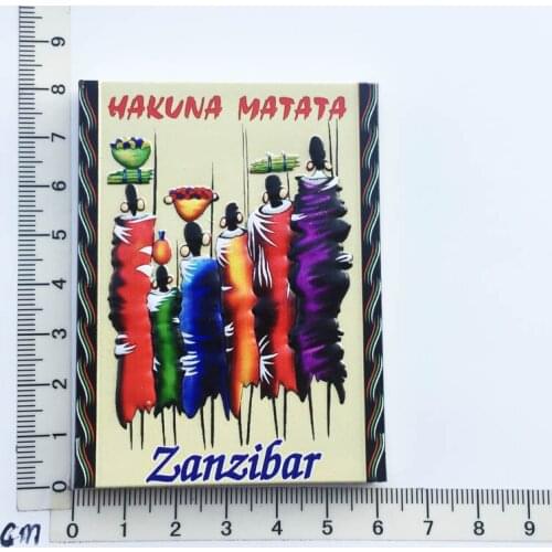 Zanzibar Tanzania)Fridge Magnet Creative Travel Commemorate Crafts 25D Ornaments Magnetism Resin Material Refrigerator Stickers