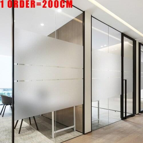 200cm Frosted Window Film Privacy No Glue Static Cling Heat Transfer Vinyl Glass Sticker for Bathroom Glass Film Decorative New