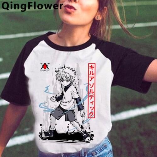 Cute Killua Zoldyck Hunter X Hunter T Shirt Women Funny Cartoon Tshirt Hisoka Kurapika Streetwear T-shirt Graphic Top Tee Female