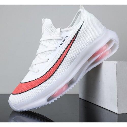2021 Mens Sports Training Sneakers Double-Air Cushion Mesh Walking Outdoor Running Shoes Non-slip Wear-resistant Casual Shoes