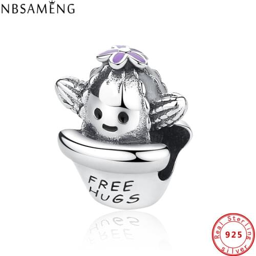 NBSAMENG 925 Sterling Silver Bead Golden Hollow Family Tree Of Life CZ Beads Charm Fit Original Bracelets Women Jewelry