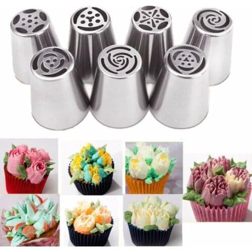 Stainless Steel 1pcs Flower Icing Piping Nozzles Tips Pastry Cake Baking Tool Cupcake Cake Decorating Tools Molds