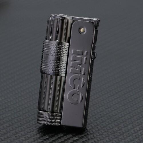 2020 NEW IMCO Love Cool Grinding Wheel Lighter Austria Black Ice Stainless Steel Liner Metal Lighter Retro Kerosene Lighter