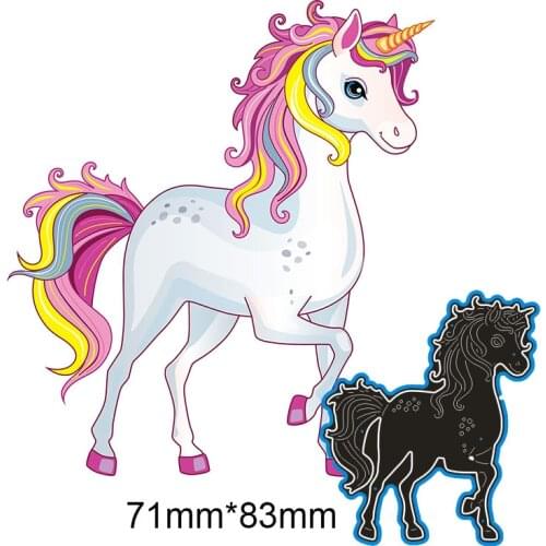 New Metal Cutting Dies 71*83mm Pony For Card DIY Scrapbooking stencil Paper Craft Album template Dies