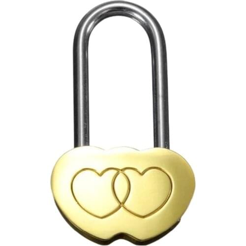 Personalized Padlock Engraved Double Heart Love Lock Valentines Anniversary Day Gifts Couple Christmas Gift