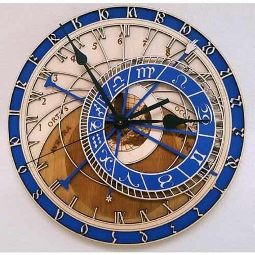 Prague Astronomical Clock Creative Living Room Wall Wall Clock Twelve Constellation Quartz Art Clock