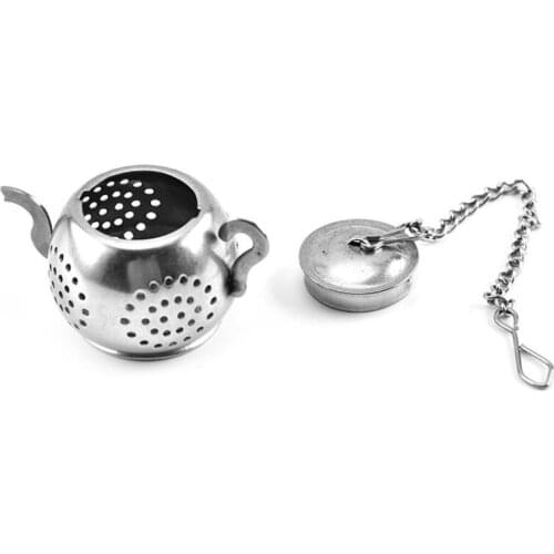Loose Teapot Shaped Tea Leaf Infuser Spice Stainless Steel Drinking Infuser Herbal Filter Teaware Tools LX7703