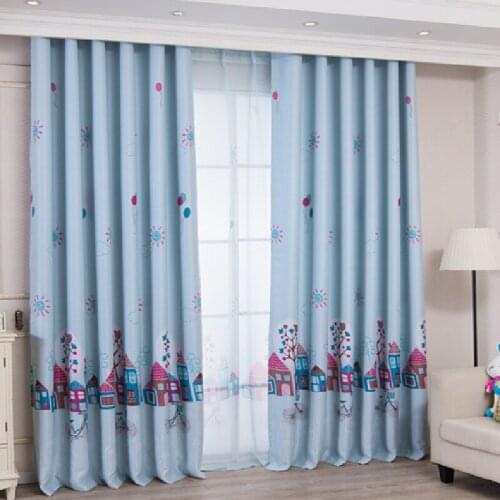 Modern Curtains for Living Dining Room Bedroom Cartoon Small House Childrens Bedroom Curtains Finished Product Customization
