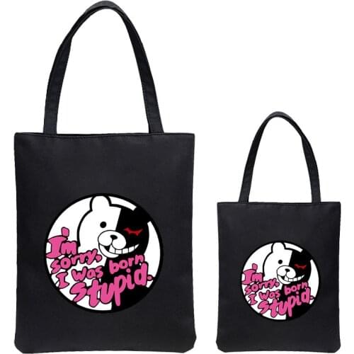 Danganronpa Shopper Bag Anime Cosplay Japanese Game Cute Sweet Print Canvas Handbag Casual Women Girl School Shoulderbag 2021