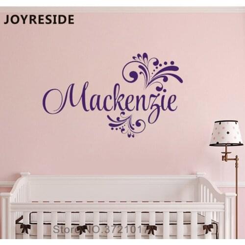 JOYRESIDE Personalized Name Baby Names Wall Decal Wall Sticker Love Vinyl Decor Home Kids Bedroom Decor Interior Design A1141