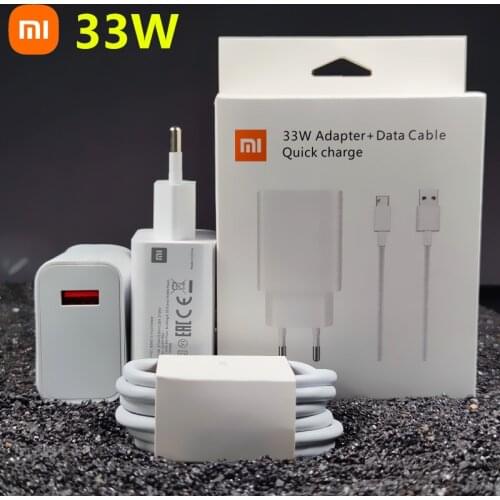 Xiaomi Charger 33W EU Original Fast turbo charge type C cable For Redmi note 9 pro 10 POCO X3 Mi 10 9 9t pro K30 40 10X LITE