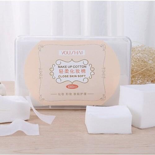 1000Pcs/Box Non-Woven Fabric Cosmetic Cotton Pads Makeup Wipes Facial Cleansing X7JA