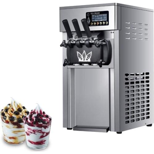 1200W Table Top Mini Soft Serve Ice Cream Making Machine 3 Flavors commercial Ice Cream Maker DSHASIF