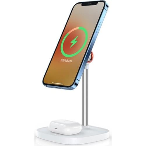 15W Fast charger 2 in 1 magnetic wireless charger for iphone for TWS