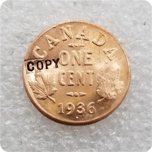 1936 with raised dot Canada 1 Cents COPY commemorative coins-replica coins medal coins collectibles