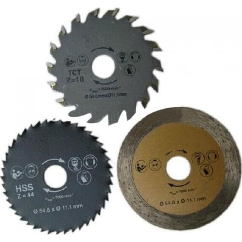 3pcs/set Mini Circular Saw Blade Accessories for Multi Saws TCT Wood Cutting Disk HSS Metal Cutting Disk Tile Cutting Disk new