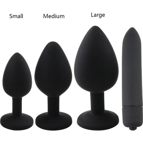 Anal Plug Butt Sex Toys for Women Men Soft Silicone Prostate Massager Mini Erotic Bullet Vibrator Anal Toys Adult Gay Products